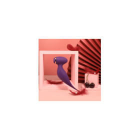 Oiseau du Paradis - Vibromasseur 2 en 1 avec vibration clitoridienne par membrane et embout stimulateur violet 